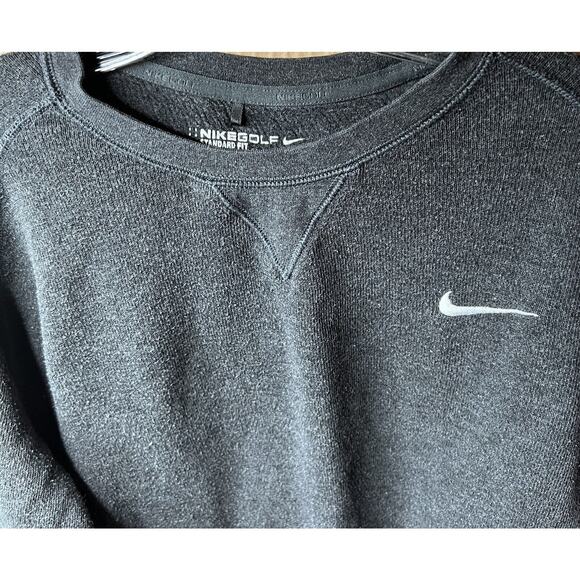 Nike Pullover Sweatshirt SMALL Standard Fit Sweater Dark Gray Swoosh Long Sleeve - Picture 12 of 12